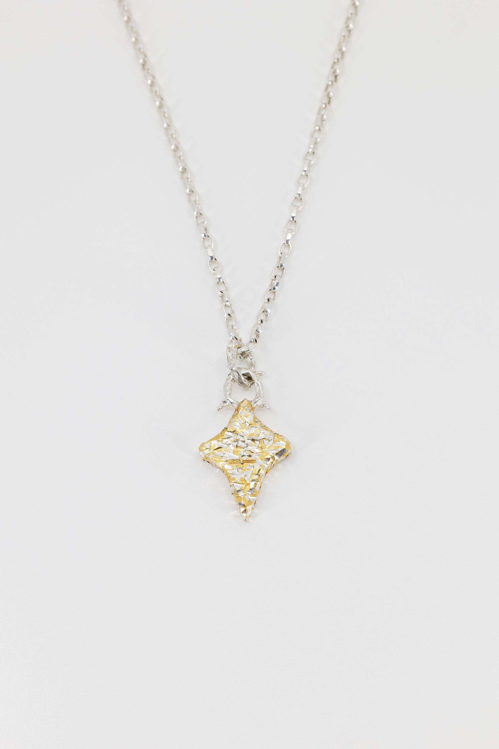 Acruxis Pendant | Sterling Silver, 18ct Yellow Plating & White Diamonds